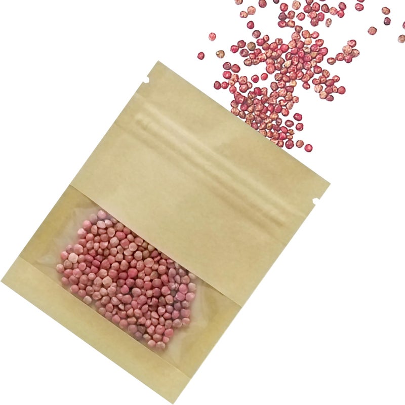 FERENLI 100 Pack 2.8x3.5 inch Small Resealable Seed Coin Envelopes Bags with Clear Window Brown Kraft Paper Heat Seal Packets for Flower Vegetable Seeds Storage Party Favor Pet Food Sample Bag - Image 4